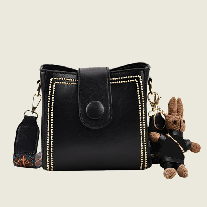 Petite sacoche femme carrée en PU souple – Style rétro et tendance au quotidien