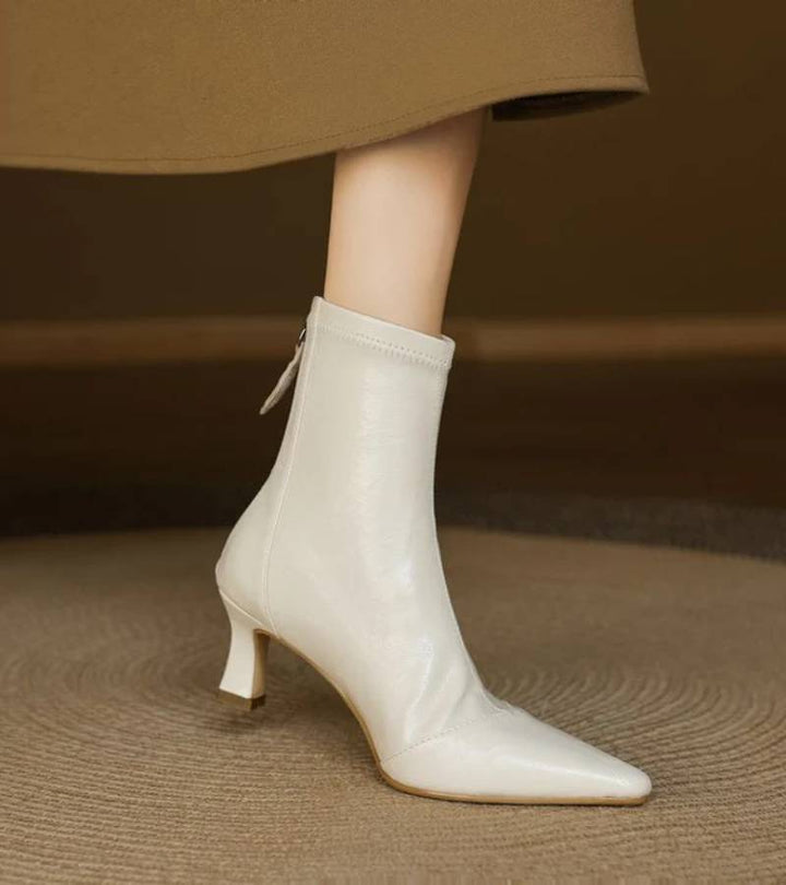 DELACROIX | Bottines en cuir à talon élégant