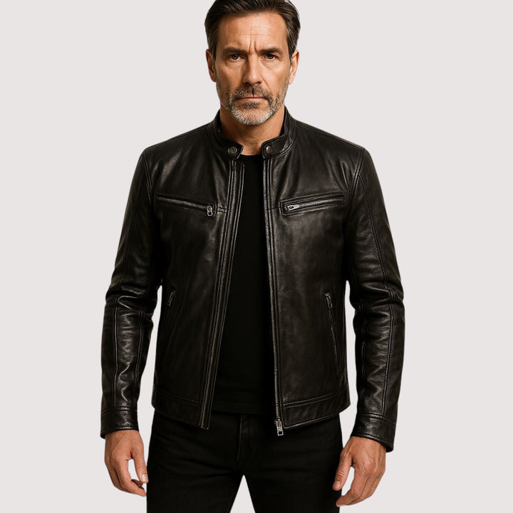 Veste en Cuir Élégante pour Homme – Cuir Véritable, Style Intemporel, Confort Toutes Saisons