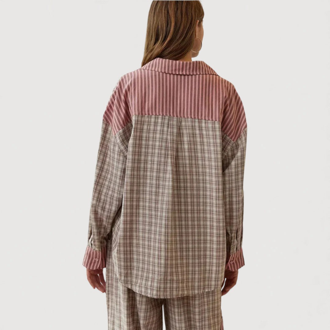 Pyjama deux pièces décontracté – Confort léger et respirant