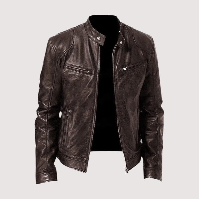 Veste en Cuir Élégante pour Homme – Cuir Véritable, Style Intemporel, Confort Toutes Saisons