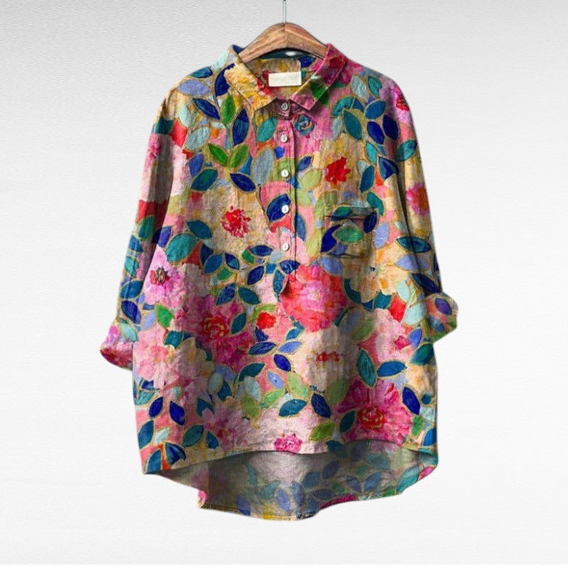 DELACROIX | Blouses Élégantes à Fleurs Lucie (1+1 OFFERT)
