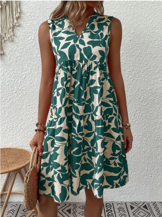Robe courte femme à imprimé floral