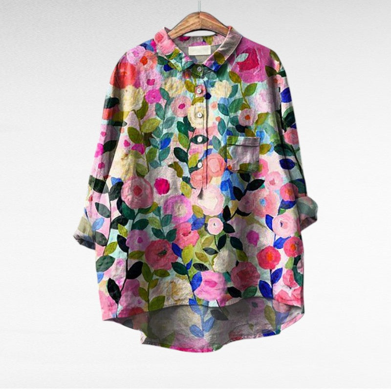 DELACROIX | Blouses Élégantes à Fleurs Lucie (1+1 OFFERT)