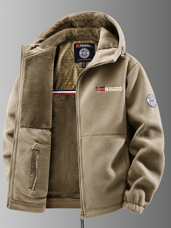 Veste d’Hiver Chaude pour Homme avec Doublure Polaire – Coupe-Vent et Déperlante