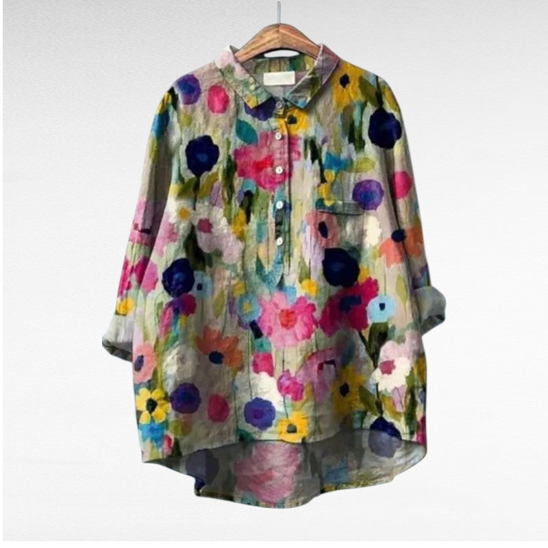 DELACROIX | Blouses Élégantes à Fleurs Lucie (1+1 OFFERT)