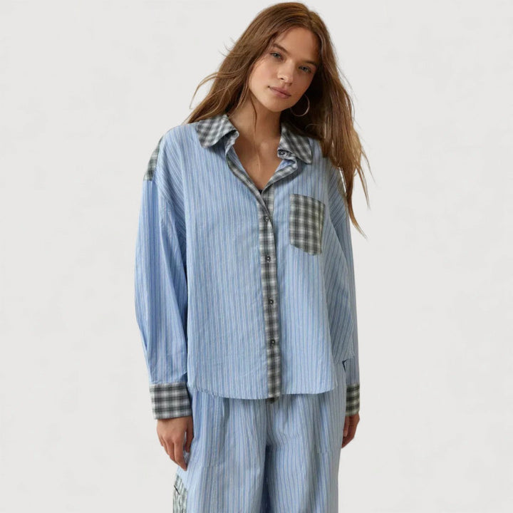 Pyjama deux pièces décontracté – Confort léger et respirant