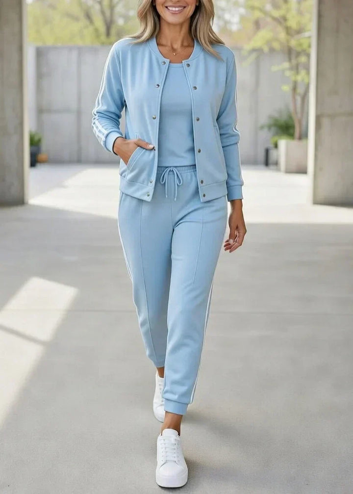 Ensemble Femme 3 Pièces Sport Chic Confort Pantalon Veste