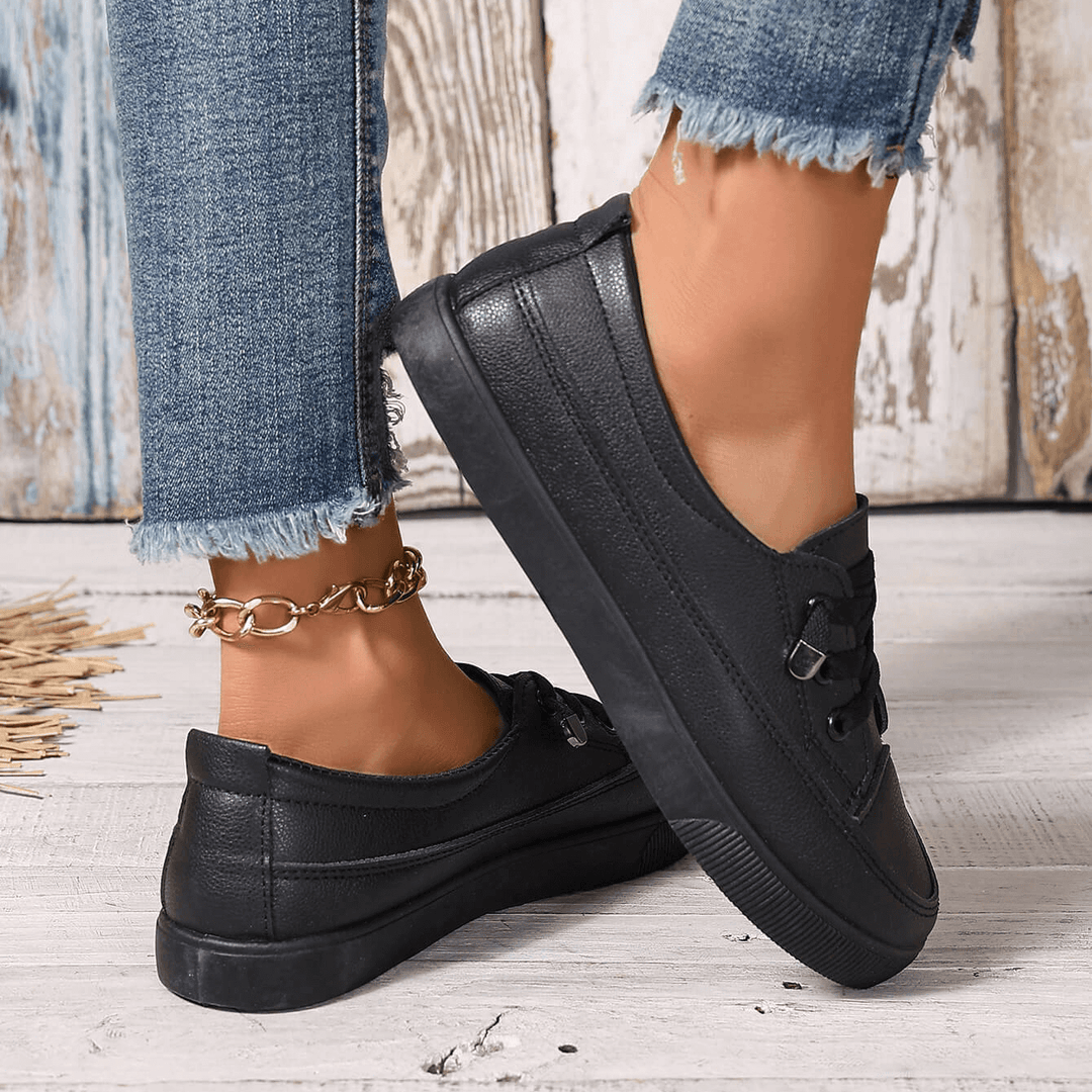 Chaussures Orthopédiques en Cuir à Lacets – Confort et Élégance