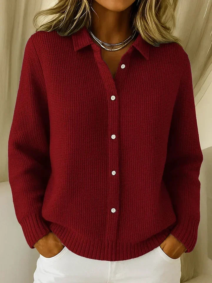 DELACROIX | Cardigan Maille Col Chemise Martine