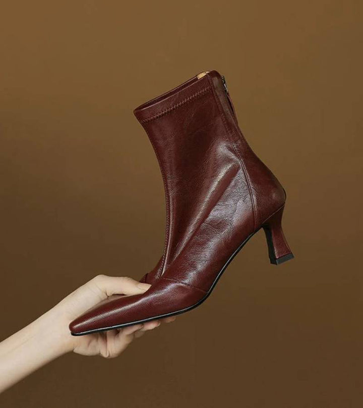 DELACROIX | Bottines en cuir à talon élégant