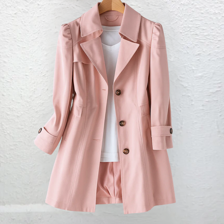 Trench Femme Vintage Coupe Cintrée Élégante Mi-Saison
