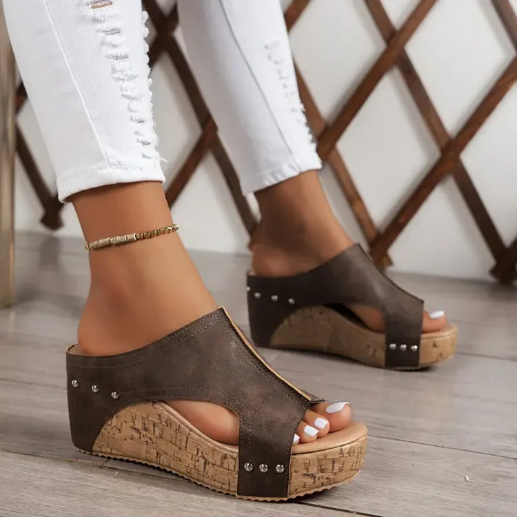 Sandales Compensées Confortables pour Femmes avec Soutien Ergonomique