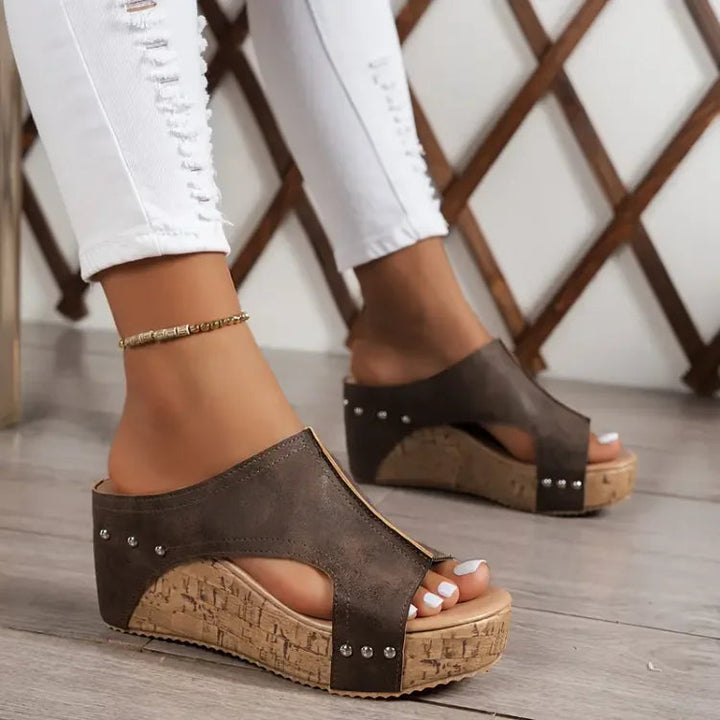 Sandales Compensées Confortables pour Femmes avec Soutien Ergonomique