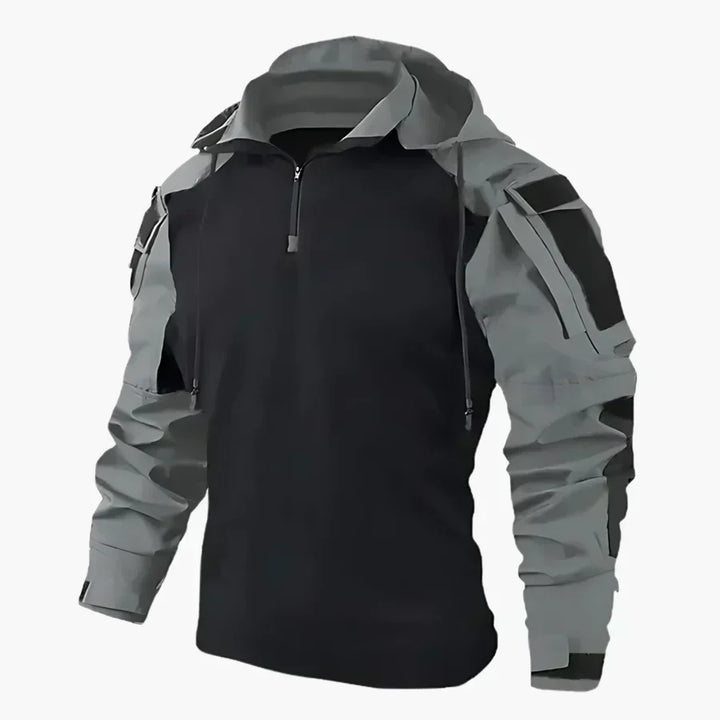 Sweat homme tactique à capuche avec manches camouflage