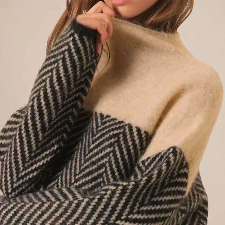 Pull à col roulé pour femme doux et élégant pour l’hiver