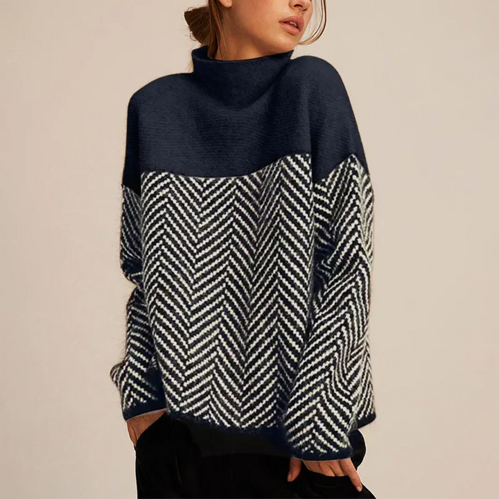 Pull à col roulé pour femme doux et élégant pour l’hiver