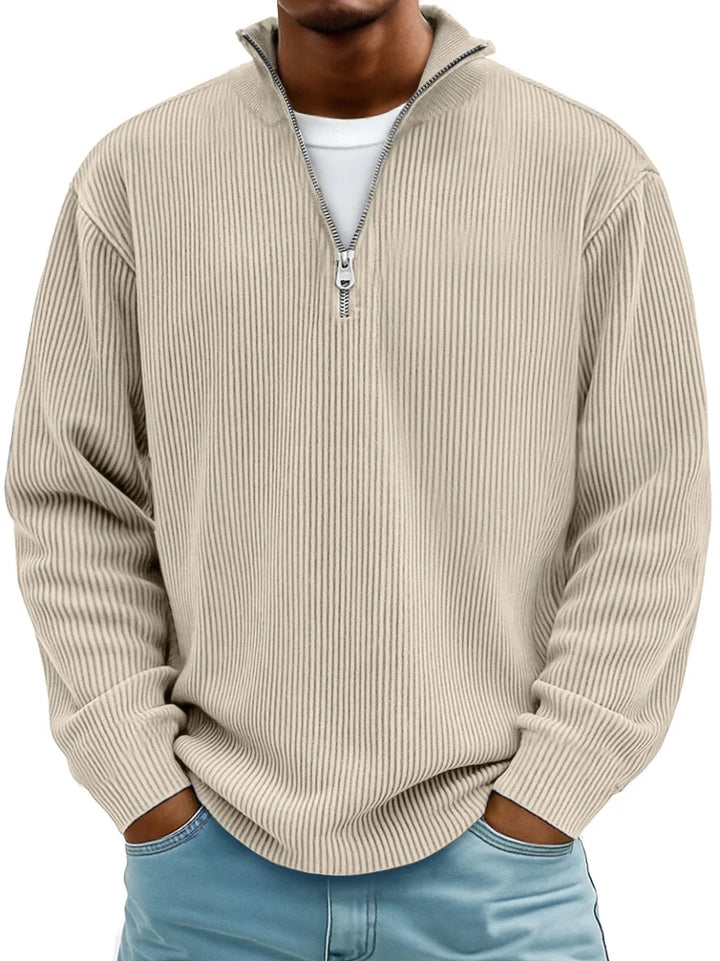 Pull Demi-Zip Homme – Confort, Chaleur Légère et Style Moderne