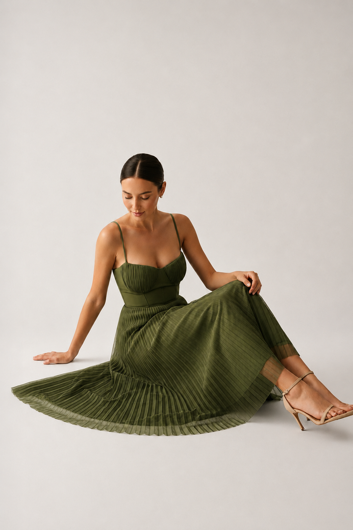 Tamara -  Robe midi corset élégante