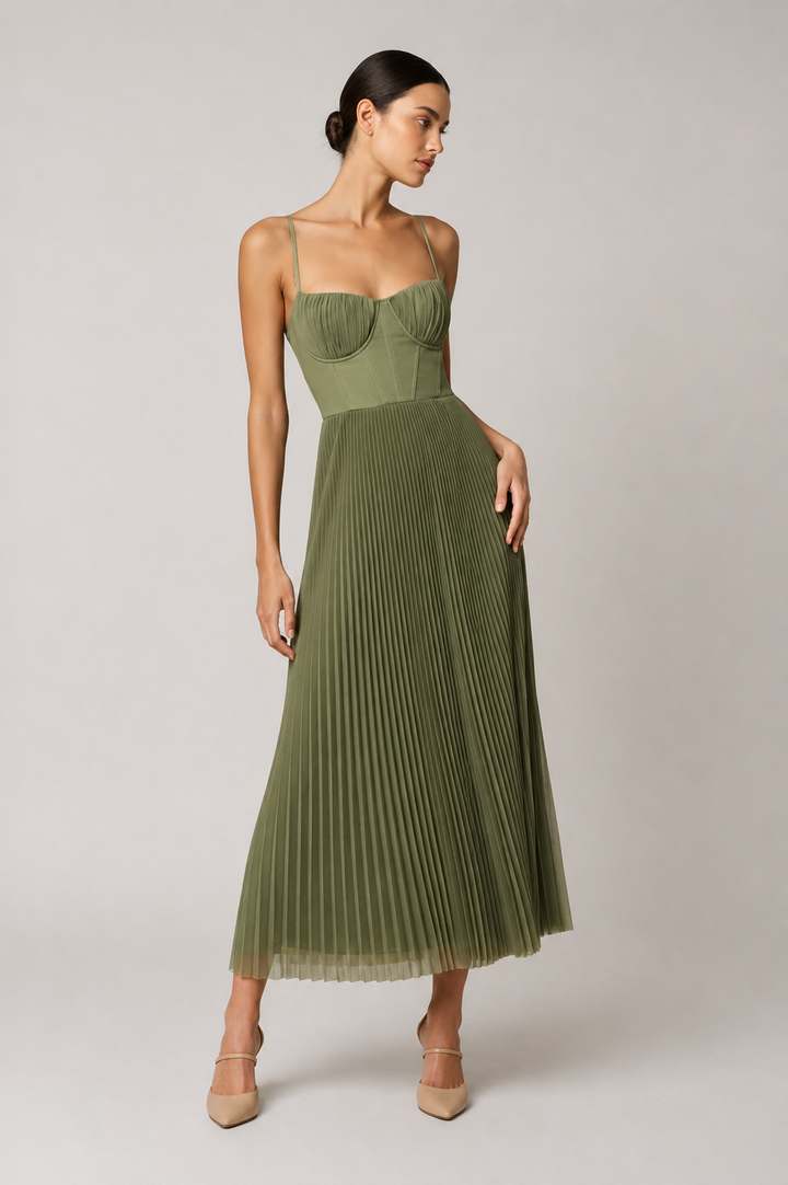 Tamara -  Robe midi corset élégante