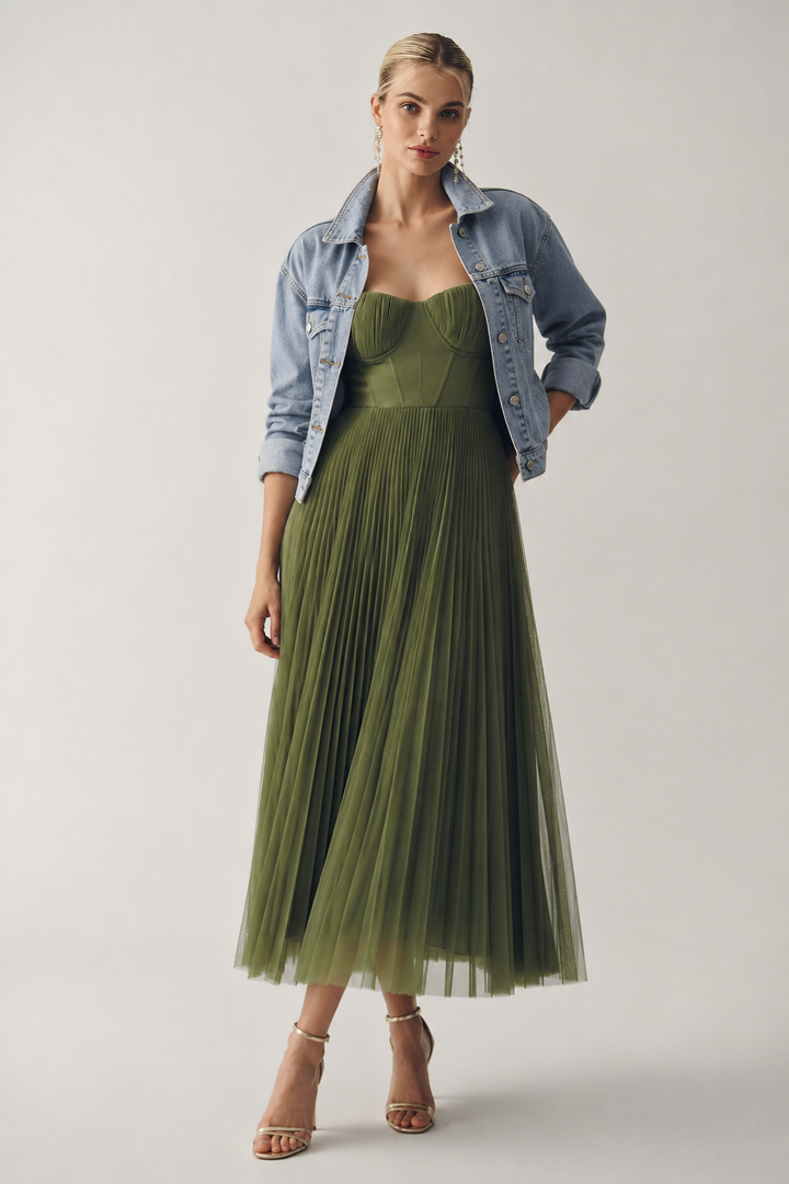 Tamara -  Robe midi corset élégante