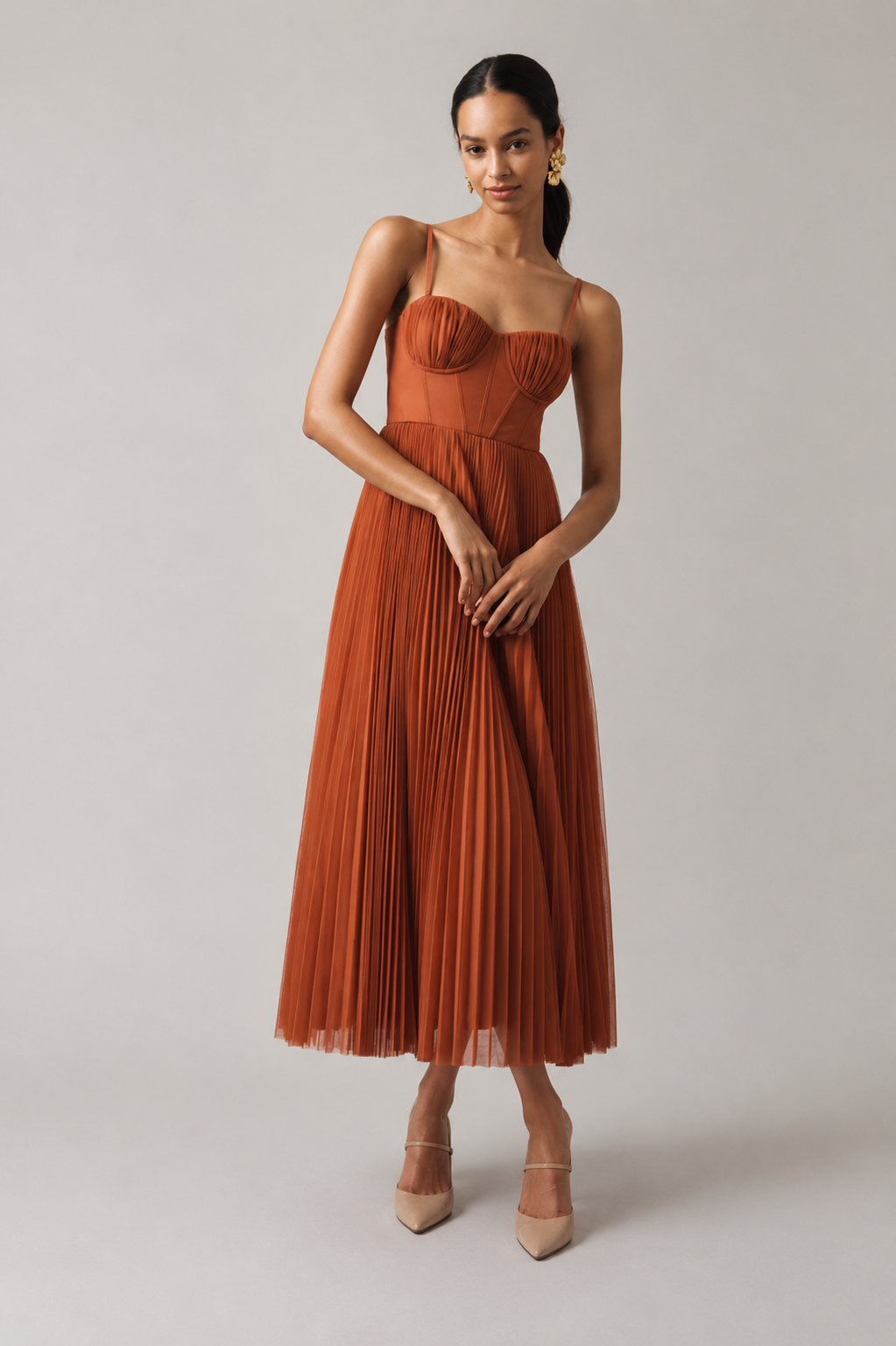 Tamara -  Robe midi corset élégante