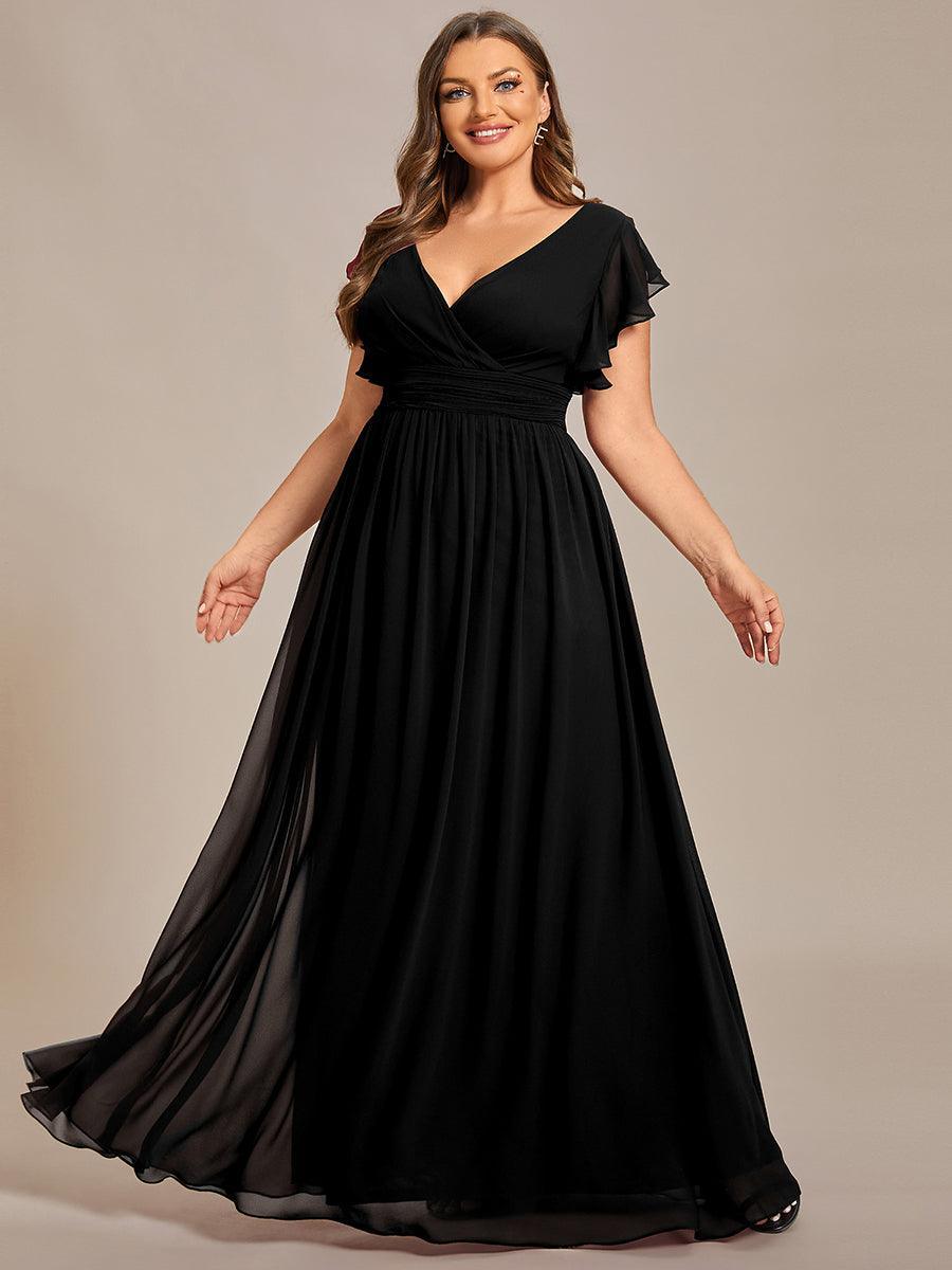 Robe Demoiselle d’Honneur Longue en Mousseline Dos Ouvert Élégant