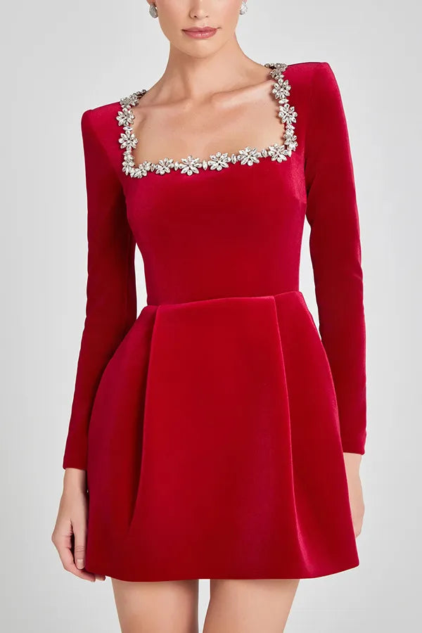 DELACROIX | ROBE MINI EN VELOURS