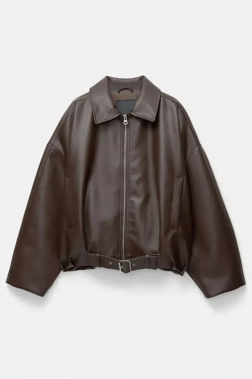DELACROIX | VESTE EN CUIR MARRON