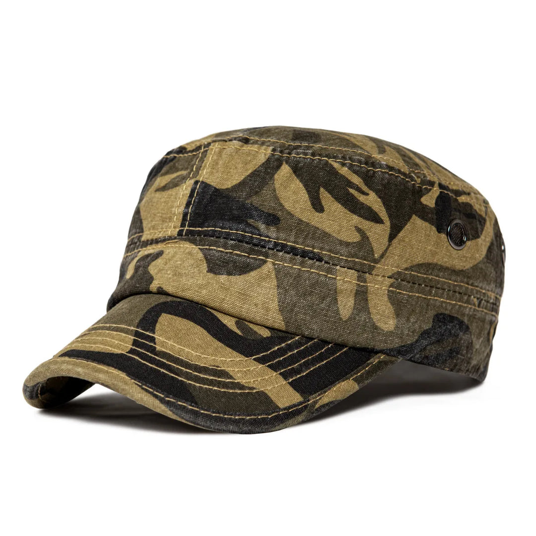 Casquette militaire pour homme en coton résistant – style vintage ajustable et intemporel