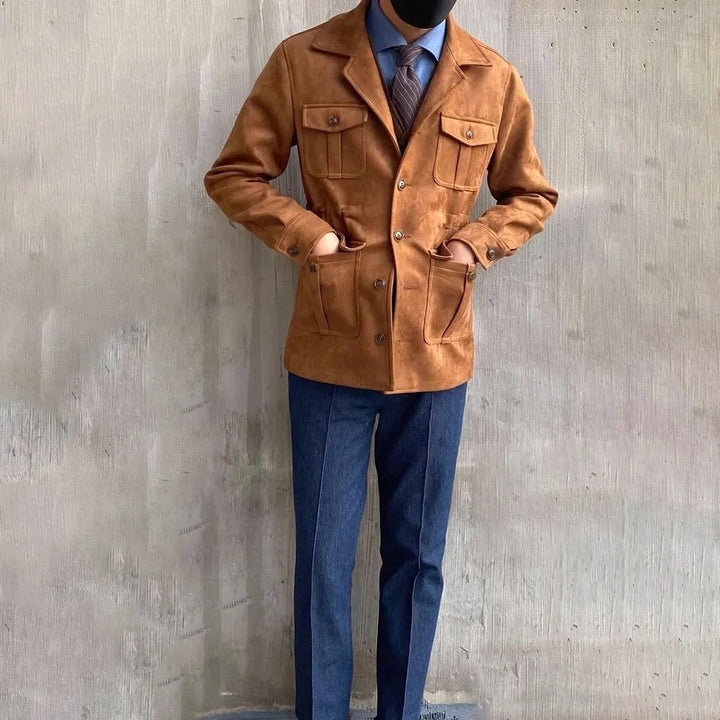 Veste Field Homme Élégante Style Utility À Quatre Poches