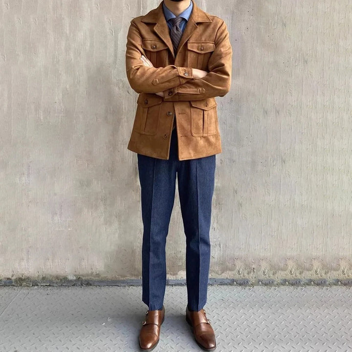 Veste Field Homme Élégante Style Utility À Quatre Poches