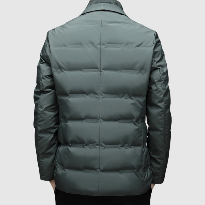 Blazer Homme Matelassé Hiver à Revers Élégant