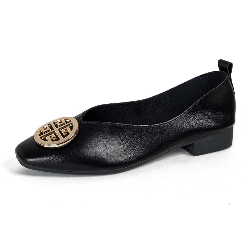 DELACROIX | Ballerines Cuir Bout Carré Brigitte