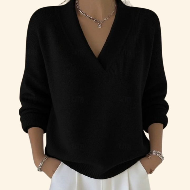 Pull femme col V doux | Élégant &amp; confortable