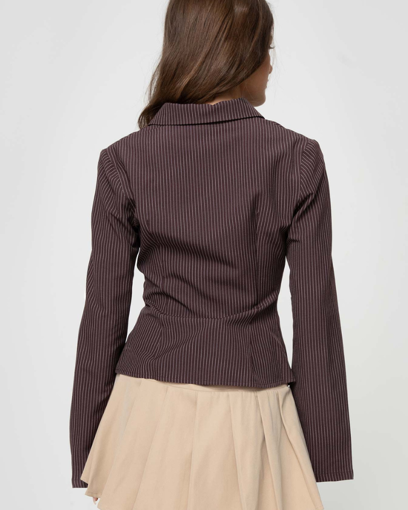 DELACROIX | CHEMISE CLASSIQUE À RAYURES FINES