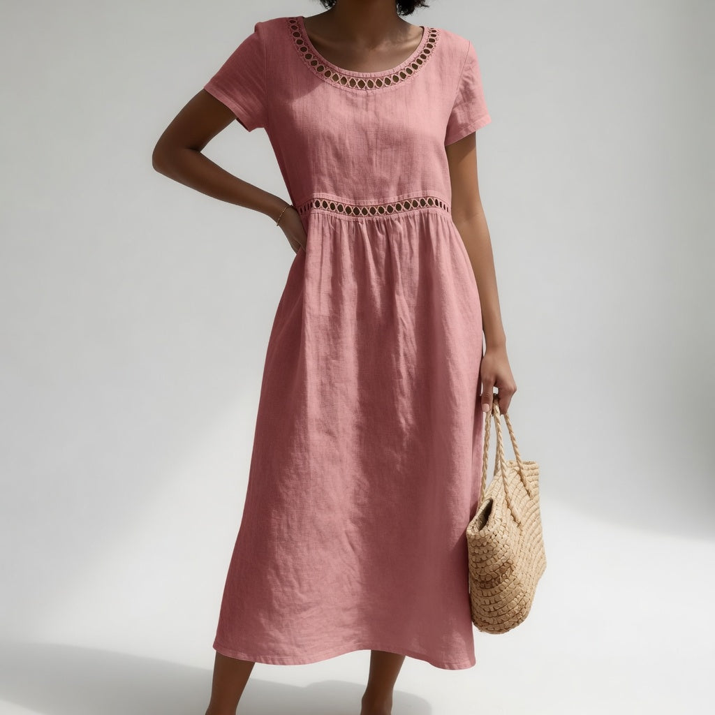 DELACROIX | Robe Brodée Fluide Aveline