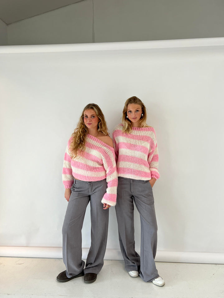 DELACROIX | PULL OVERSIZE EN TRICOT RAYÉ
