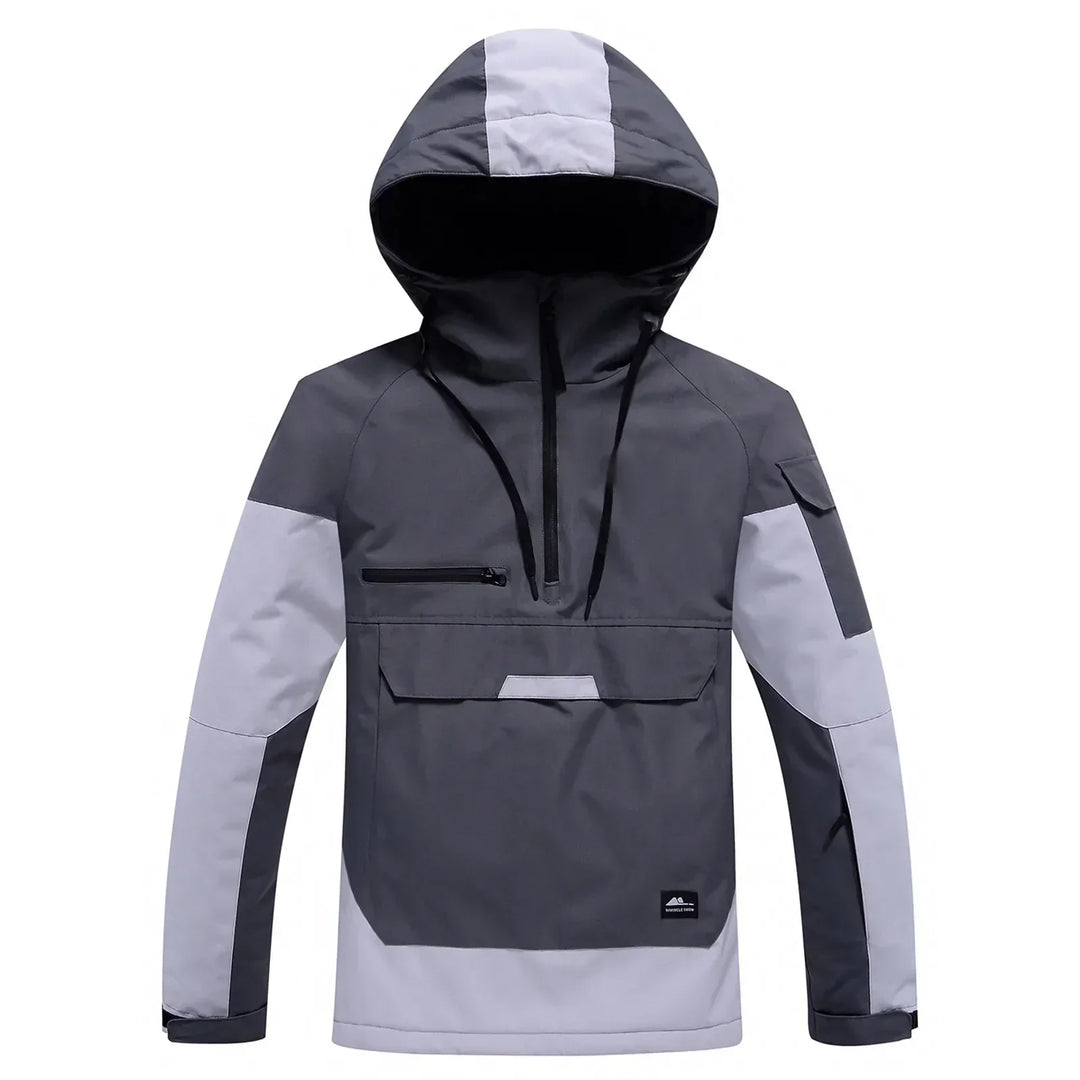 Veste de ski unisexe moderne avec capuche – Imperméable, coupe-vent et respirante