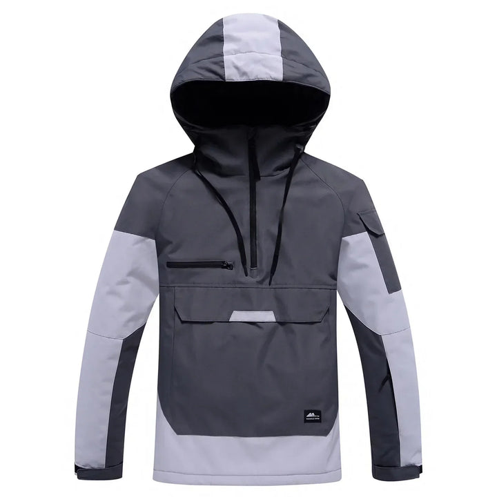 Veste de ski unisexe moderne avec capuche – Imperméable, coupe-vent et respirante