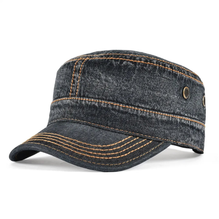 Casquette militaire pour homme en coton résistant – style vintage ajustable et intemporel