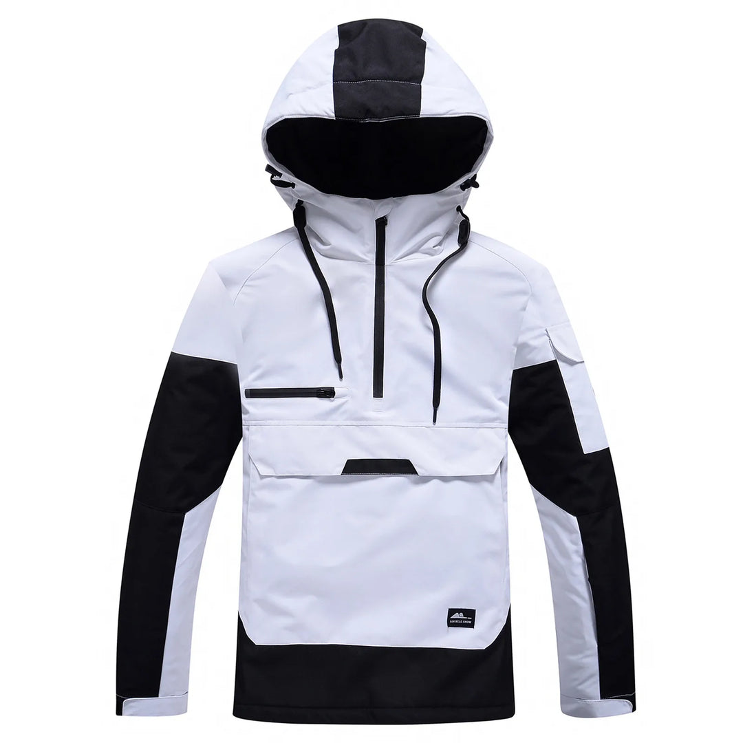 Veste de ski unisexe moderne avec capuche – Imperméable, coupe-vent et respirante
