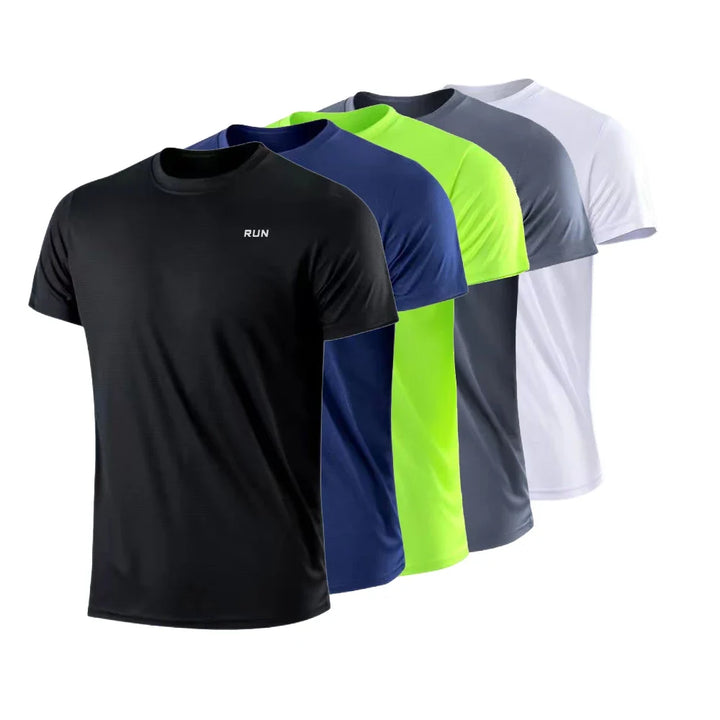 T-shirt à manches courtes pour homme, séchage rapide, évacuation de l&