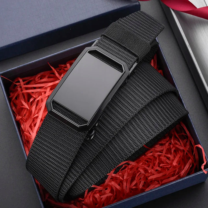 Ceinture homme en toile avec boucle automatique