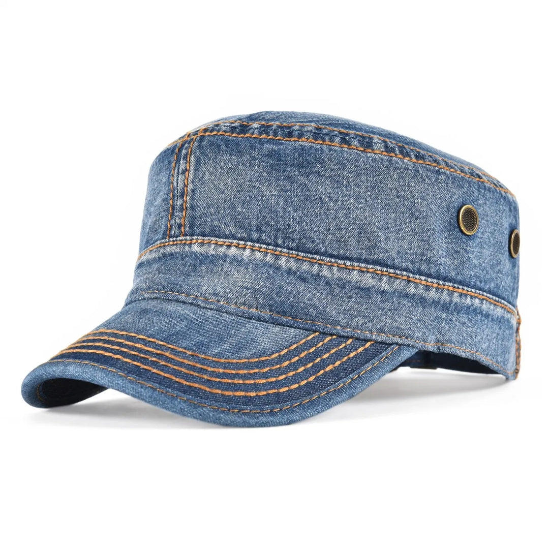 Casquette militaire pour homme en coton résistant – style vintage ajustable et intemporel