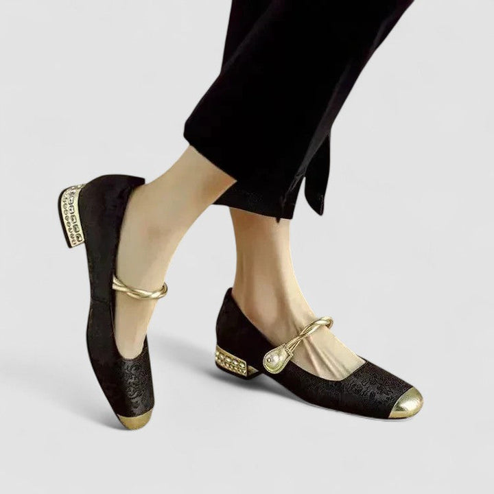 Secretique | Babies Satinées Talon Bijou Camille