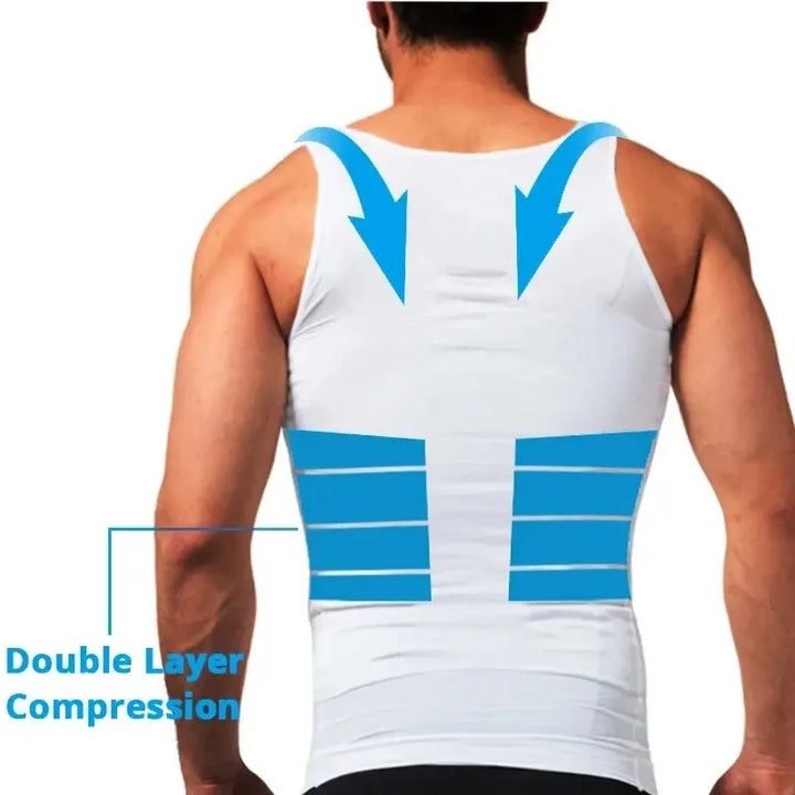 Débardeur gainant homme sans couture avec compression ventre
