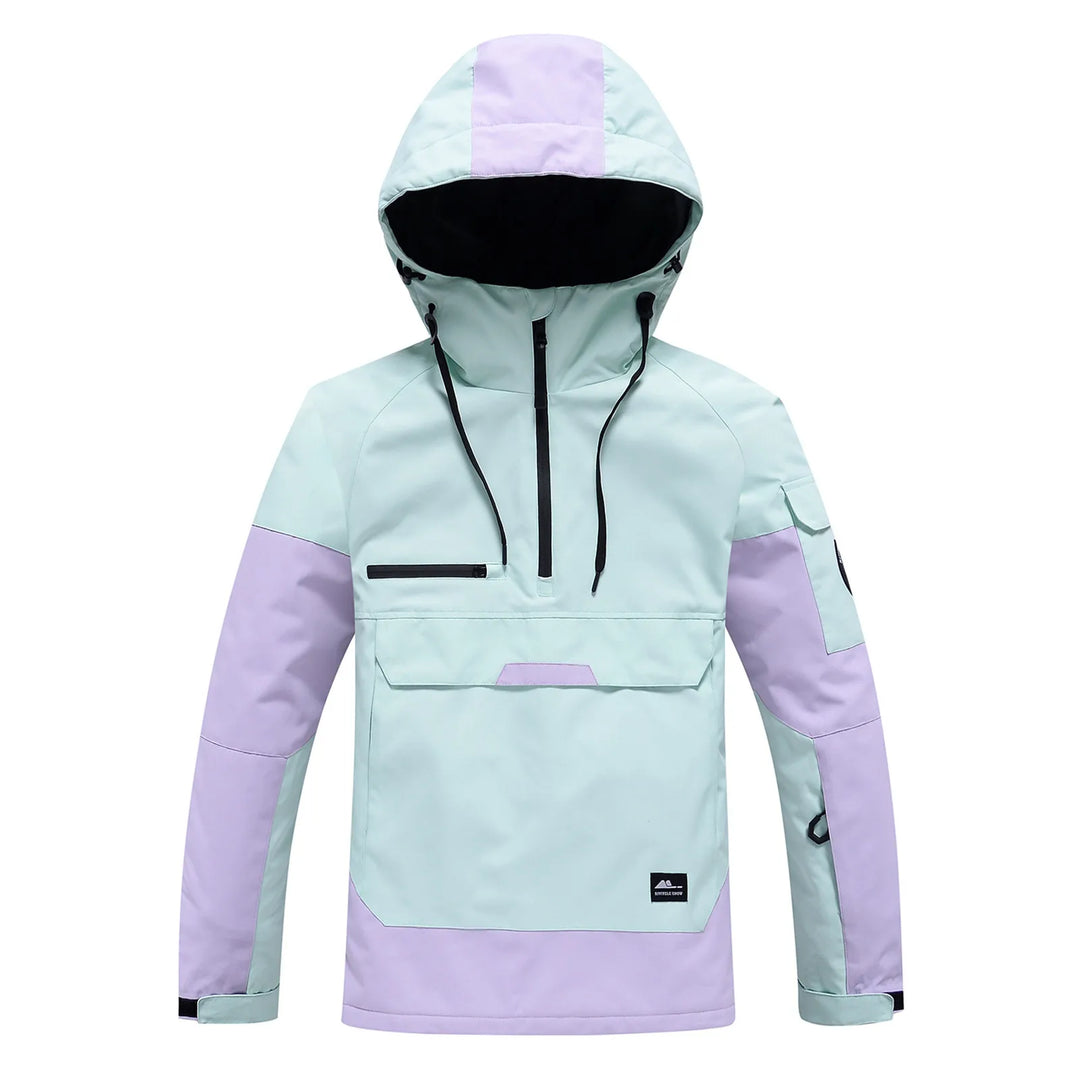 Veste de ski unisexe moderne avec capuche – Imperméable, coupe-vent et respirante