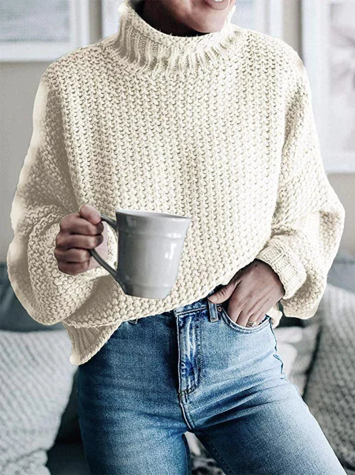 Pull Col Roulé Maille Épaisse – Confort Hivernal Intemporel