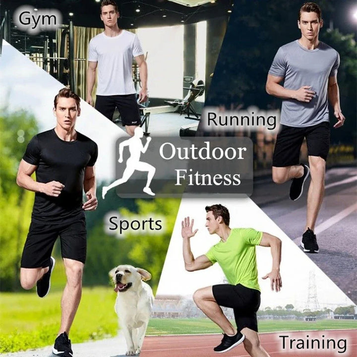 T-shirt à manches courtes pour homme, séchage rapide, évacuation de l&